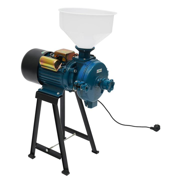 2200W Elektrisch Getreidemühle Kornmühle mit Trichter für Getreide 1400U/min für Mais Gerste Weizen