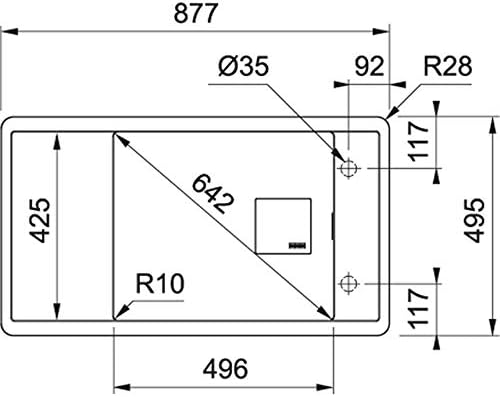 FRANKE FSG 611-88 Onyx Einbauspüle, Normal