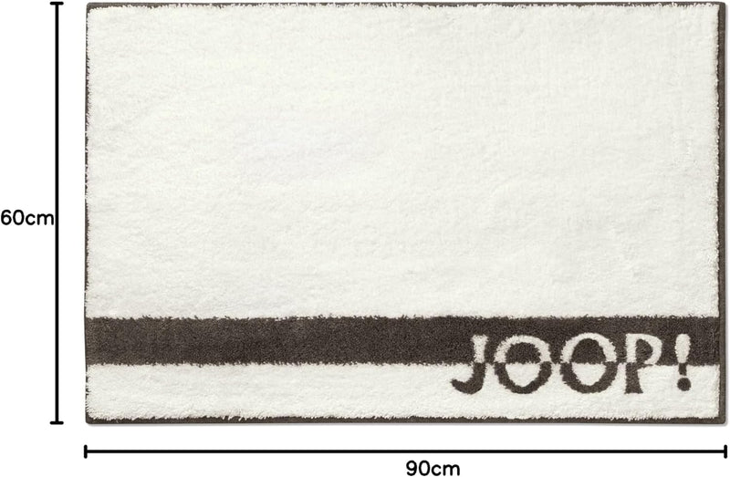 JOOP! Badteppich Logo Stripes Farbe Creme Grösse 60 x 90 cm