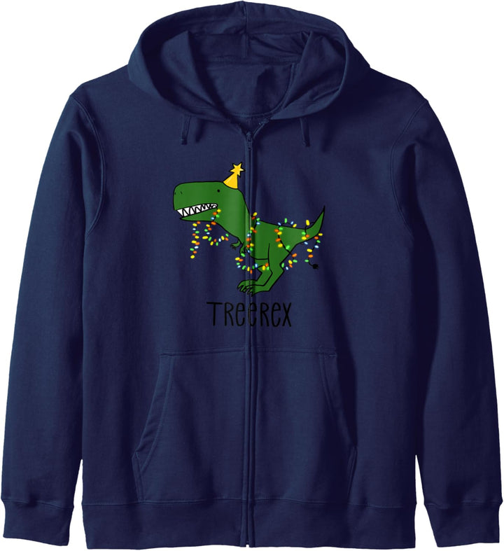 Treerex T-Shirt mit weihnachtlichem Tiermotiv, T-Rex Kapuzenjacke