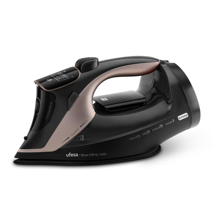 Ufesa Dampfbügeleisen Nova Infinity 3450W, Dampfstoss 300 g, Dauerdampf 70 g/min, DualGlide-Keramiks