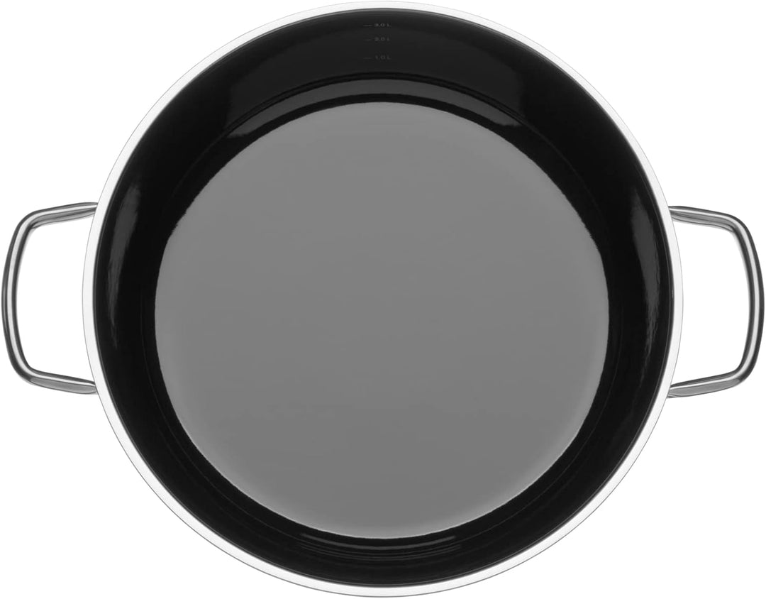 WMF Fusiontec Mineral Kochtopf gross 24cm, Glasdeckel, Bratentopf Induktion 4,4l, High-Tech Keramik,