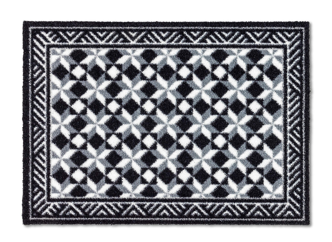 Astra rutschfeste Sauberlaufmatte innen - Fliesen grau 50 x 70 cm - Wohnraum Fussmatte Design - Extr