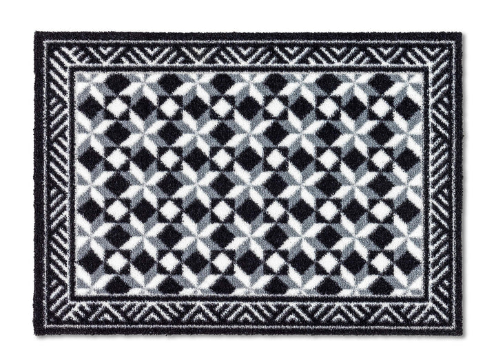 Astra rutschfeste Sauberlaufmatte innen - Fliesen grau 50 x 70 cm - Wohnraum Fussmatte Design - Extr