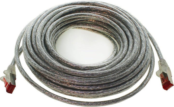 1aTTack.de 5x 10m - Cat 6 Netzwerk-Kabel Patch-Kabel Cat6 RJ45 SFTP - transparent 10,0 Meter transpa