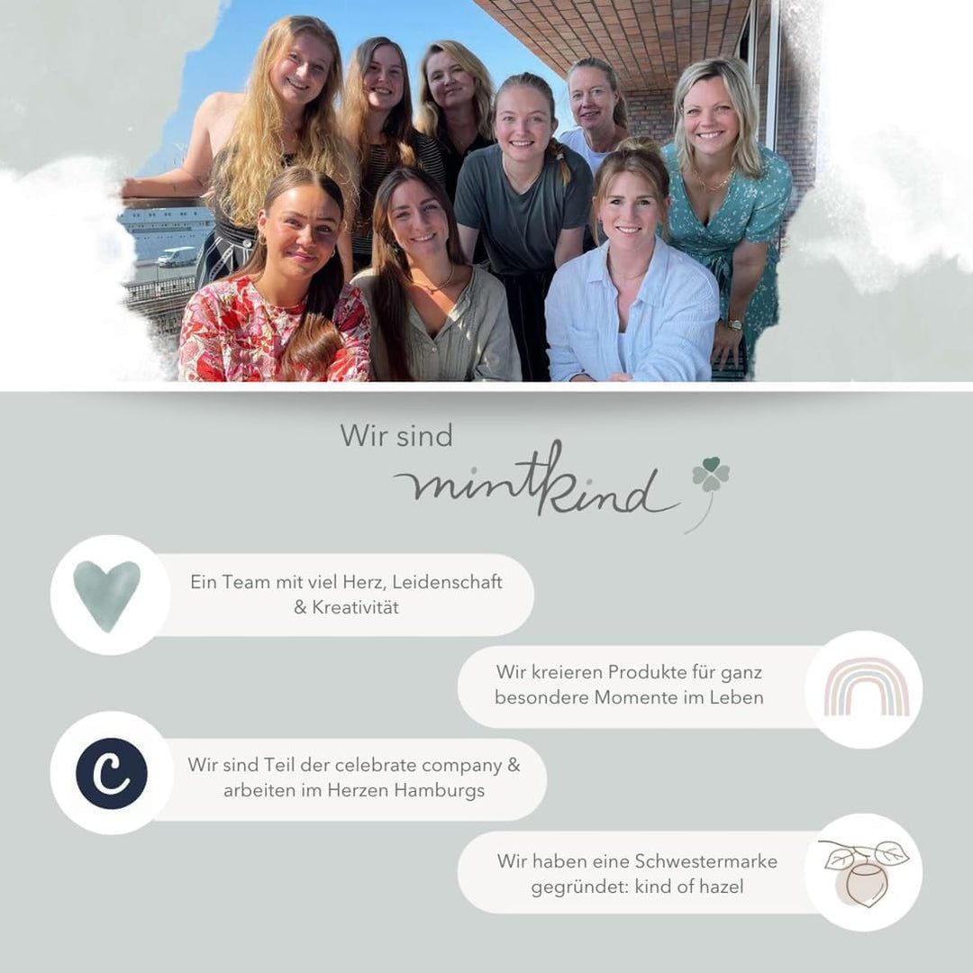 mintkind® "Meine Kindheit" Erinnerungsalbum Rosa Blumen Design + Sticker Set I deine ersten 10 Jahre