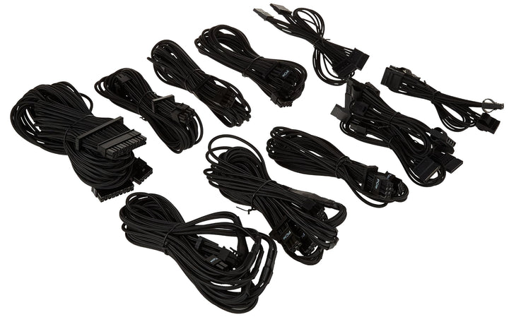 Corsair Premium Sleeved Netzteil Pro-Kabel-Set Typ4 (Generation 4-Serie) Schwarz Pro-Set Schwarz, Pr