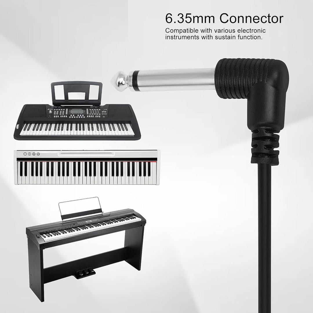 Universelles Sustain-Pedal für Tastatur, Weisses Sustain-Fusspedal mit 0,25-Zoll-Schnittstelle, Klav
