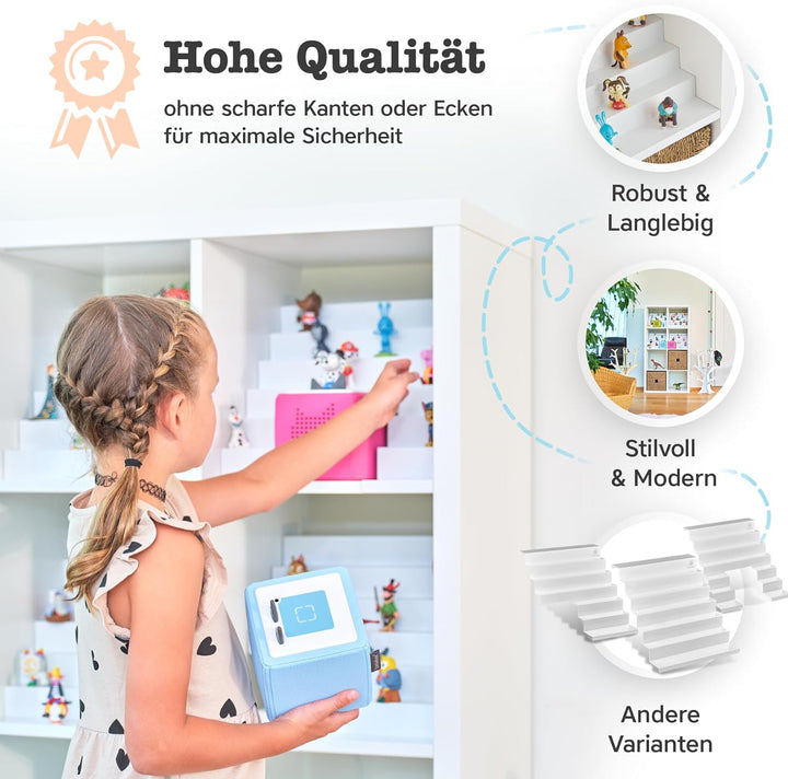 Tonie Regal als Einsatz für IKEA KALLAX | vollständig magnetisches Toniebox Regal für mehr als 50 Fi