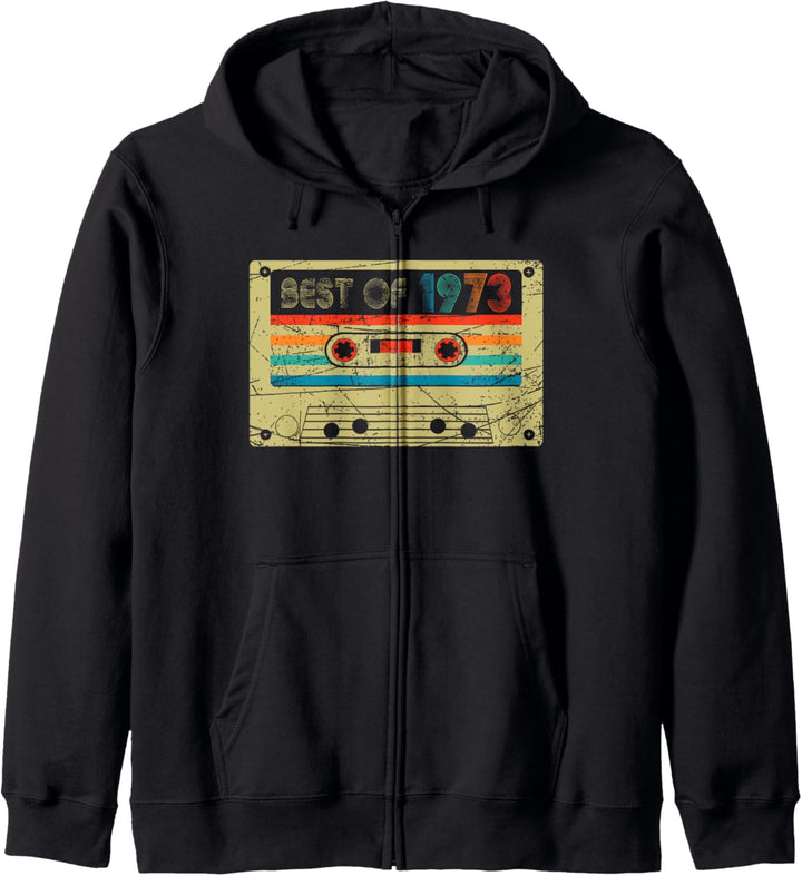 47th Birthday Gifts Best Of 1973 Retro Cassette Tape Funny Kapuzenjacke