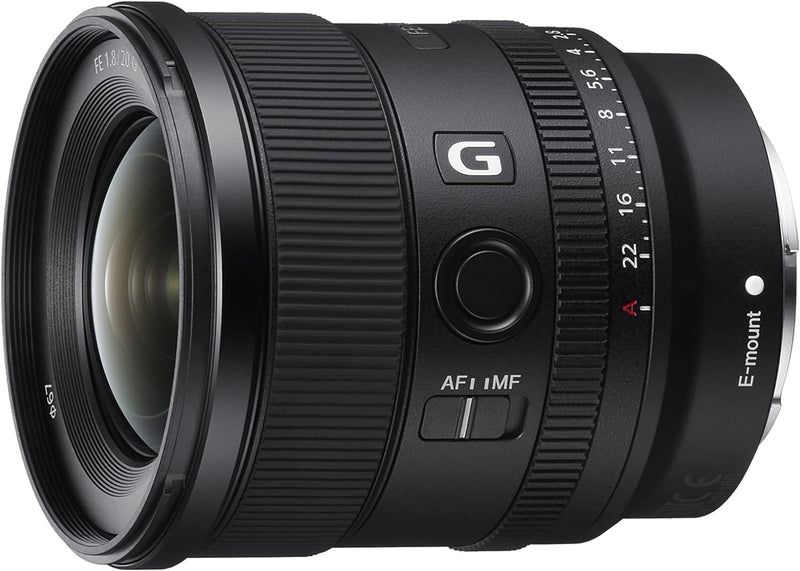 Sony SEL-20F18G Vollformat E-Mount Objektiv (FE 20mm F1.8), schwarz & SEL-85F18 Porträt Objektiv (Fe