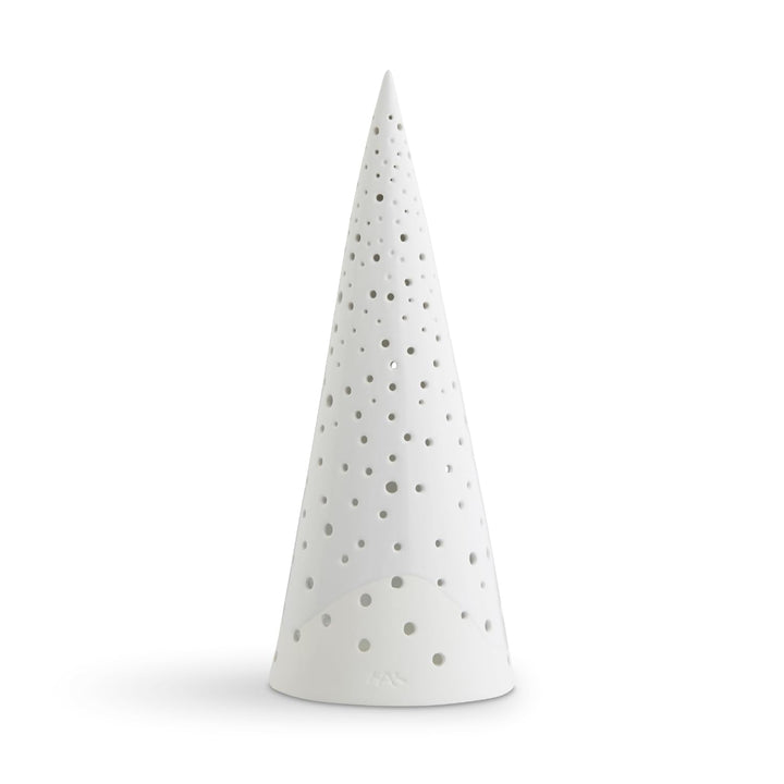Kähler Teelichthalter hoch H30 cm Nobili Sammlerobjekt dänisches Design, Weiss 28,5 cm Schnee Weiss,
