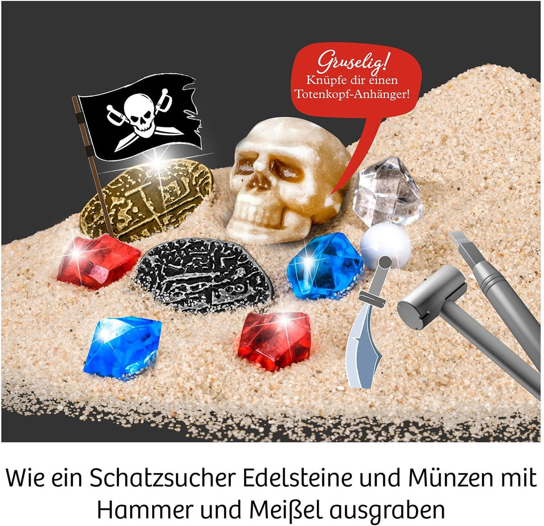 KOSMOS 657888 Piraten-Schatz Experimentierset, Ausgrabungs-Set für Kinder ab 7 Jahren, Schatzsucher,