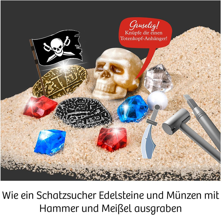 KOSMOS 657888 Piraten-Schatz Experimentierset, Ausgrabungs-Set für Kinder ab 7 Jahren, Schatzsucher,