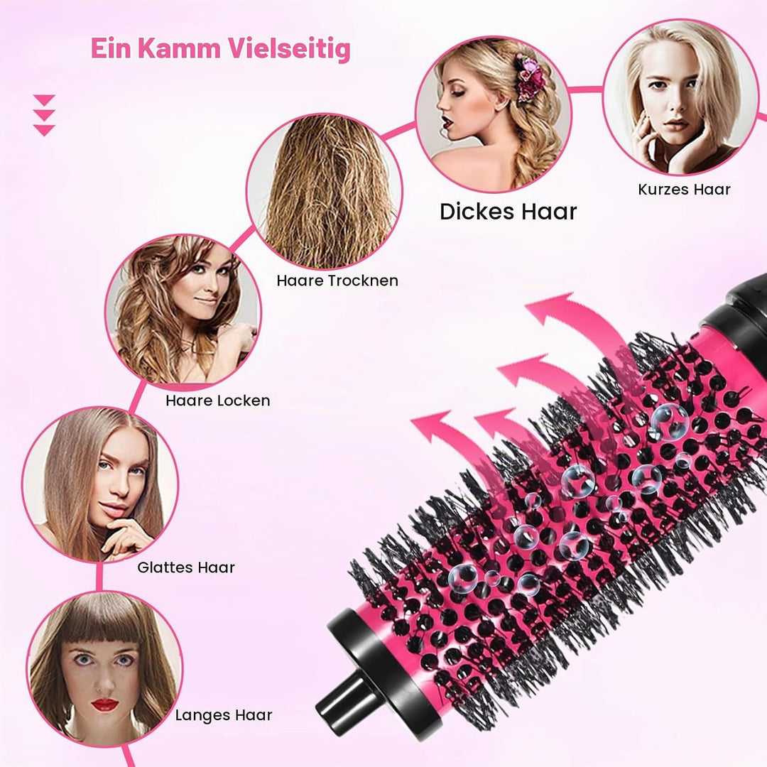 6 Teile/Satz 3 Grössen Abnehmbarer Locken Wickler Pinsel mit Positionierungs Klammern Aluminium Kera