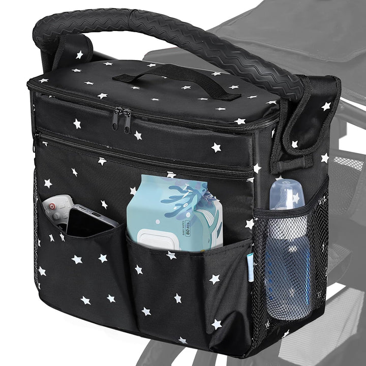 Orzbow XL Buggy Organizer Taschen,22 L Grosser Kinderwagen Windel Organizer mit Getränkehaltern und