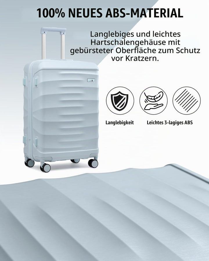 Sea choice Reisekoffer Set 5 Teilig ABS Hartschale Trolley Kofferset Gepäckset Grosse Kapazität Hand