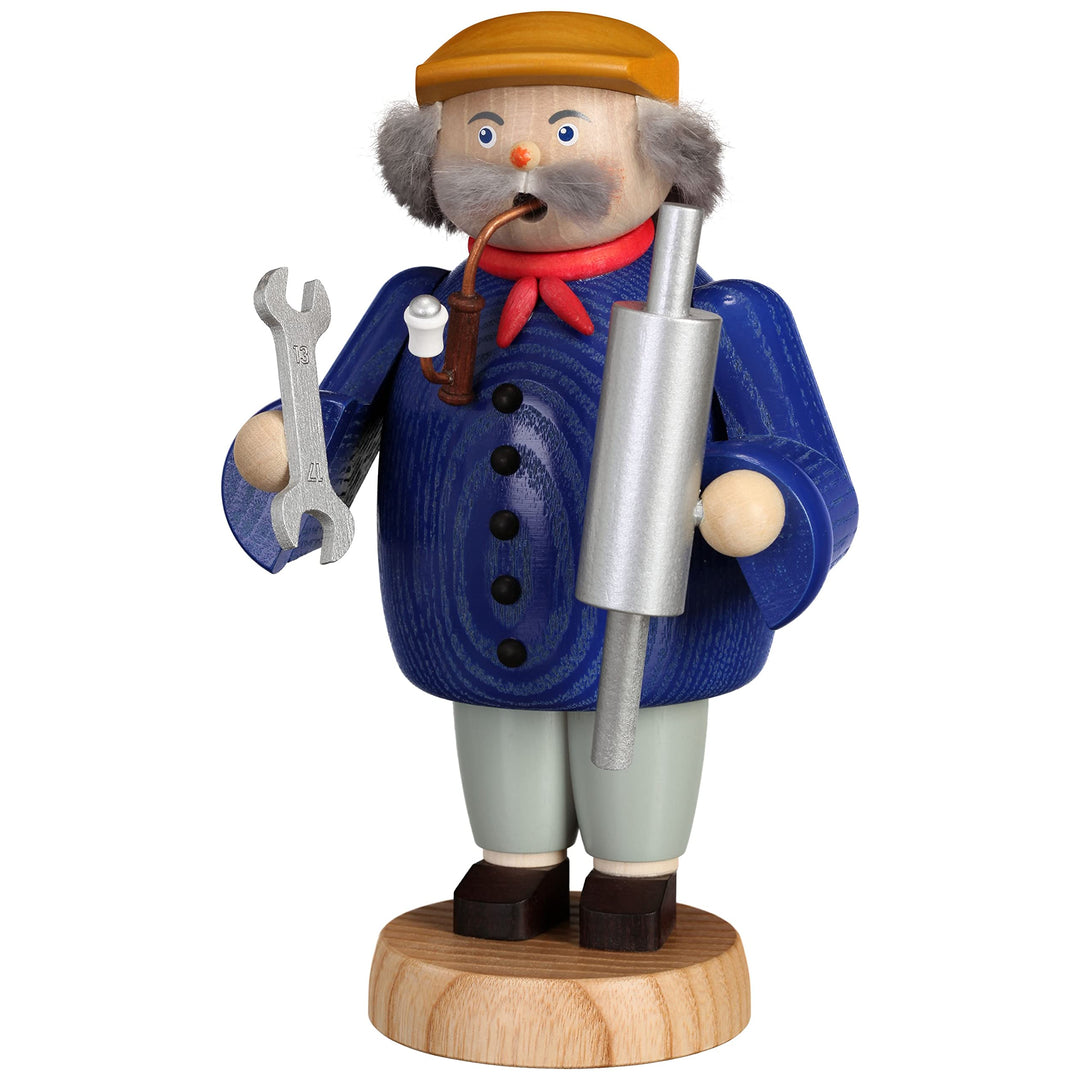 Seiffener Volkskunst | Räuchermännchen Erzgebirge | Gemütliche Typen 18 cm | Räucherfigur | Erzgebir