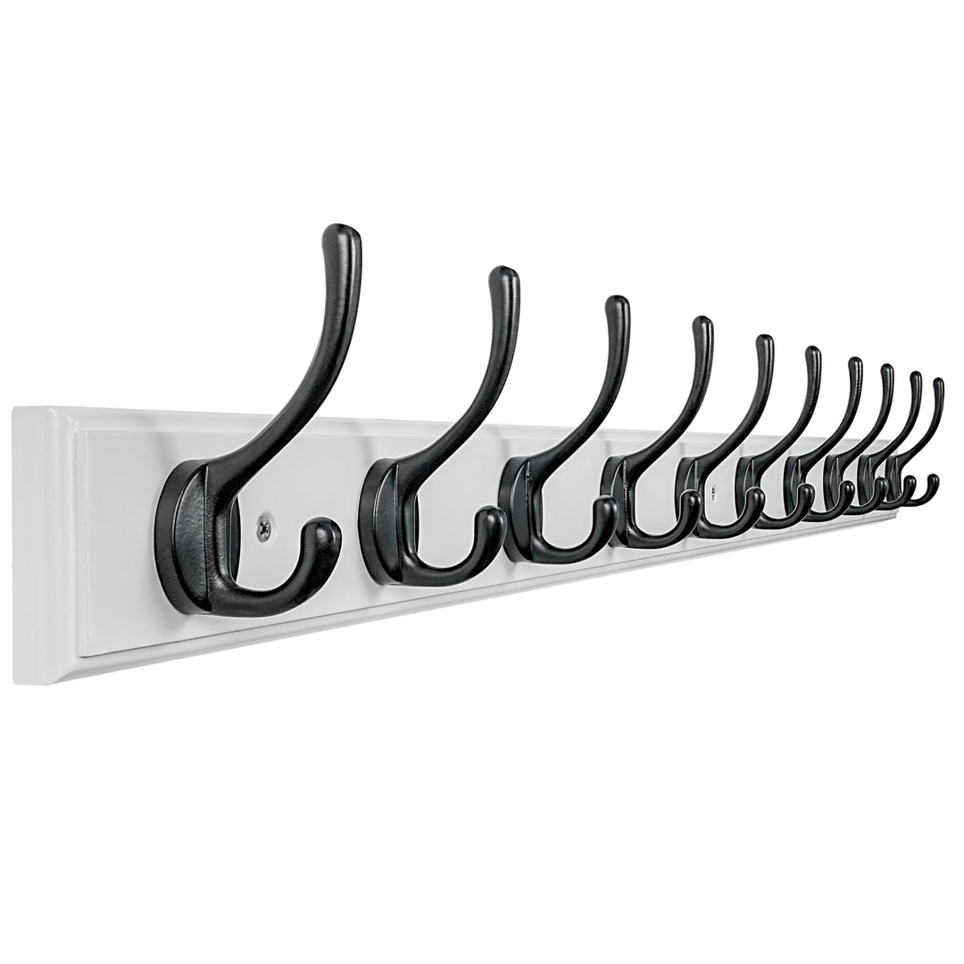 Dseap Garderobenleiste: 97cm lang robuste hakenleiste mit 10 haken, kleiderhaken wand, wandgarderobe