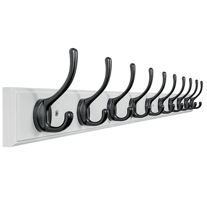 Dseap Garderobenleiste: 97cm lang robuste hakenleiste mit 10 haken, kleiderhaken wand, wandgarderobe