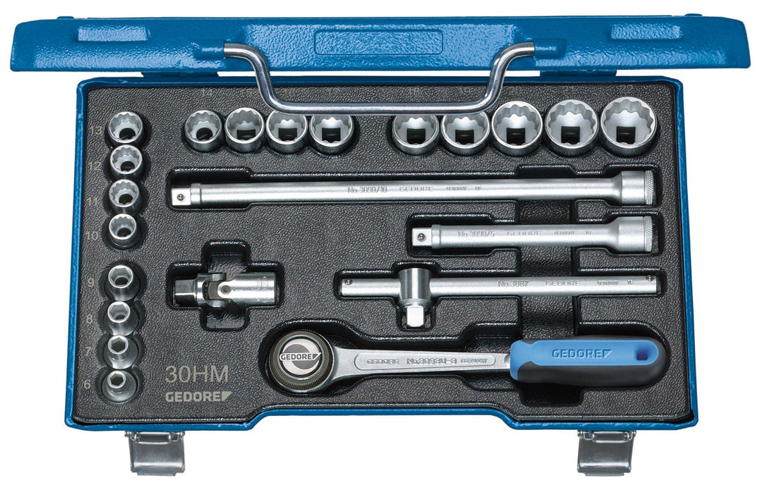 GEDORE Steckschlüssel-Satz 3/8 Zoll, 22-teilig UD-Profil 6-22 mm, 1 Stück, D 30 HMU-3 22 UD-Profil 6