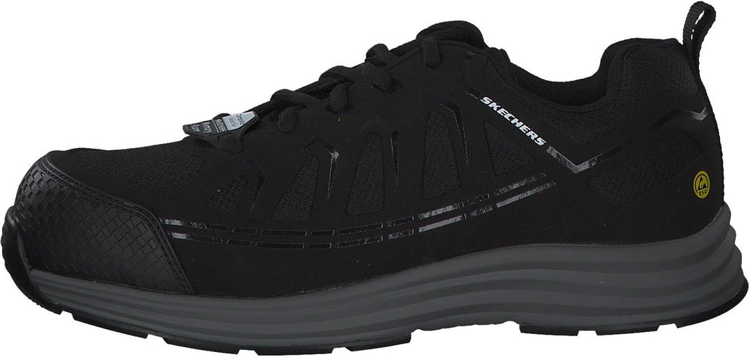 Skechers Herren Malad Ii ESD Composite Safety Toe BAU-Schuhe 40 EU Black Textile Synthetic, 40 EU Bl