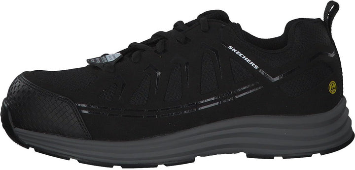 Skechers Herren Malad Ii ESD Composite Safety Toe BAU-Schuhe 40 EU Black Textile Synthetic, 40 EU Bl