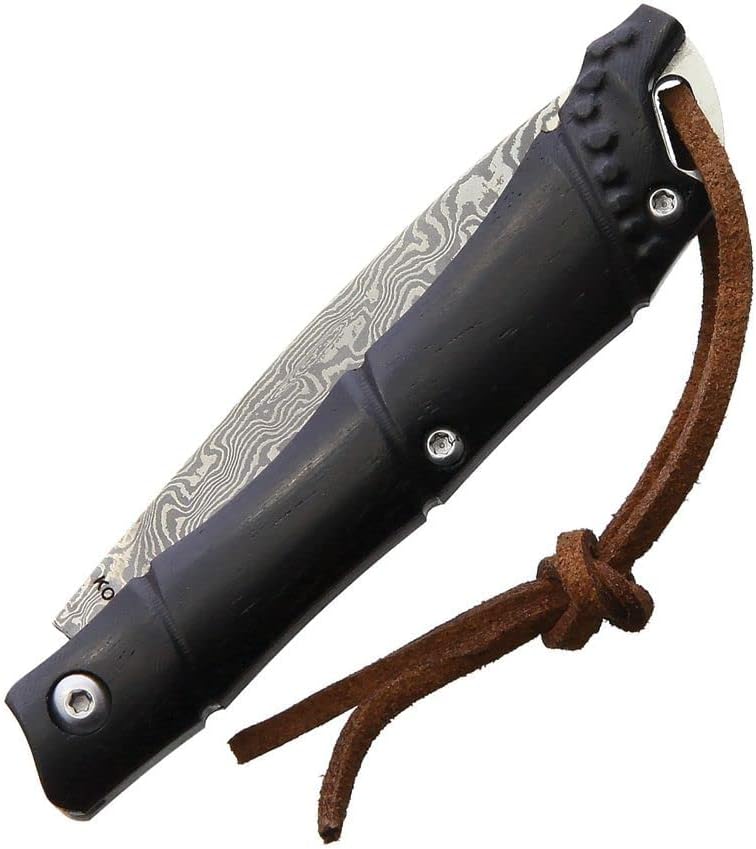 Mr. Blade Komoran Damast Bambus Zweihandmesser mit Griff aus imprägniertem Pakkaholz