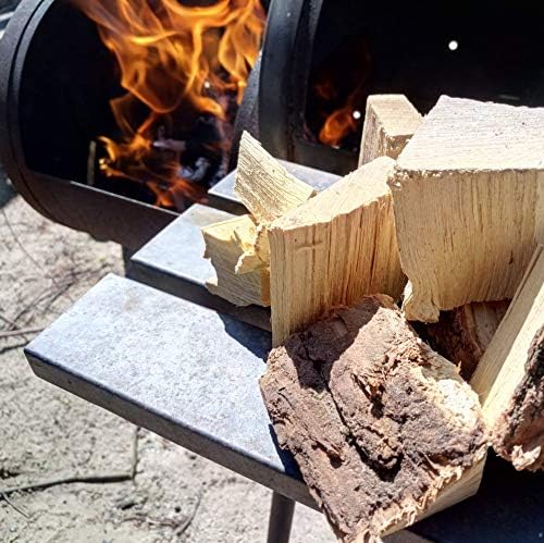 Landree® Pflaume Grill-Holz 3,5KG - Wood Chunks Natural-Fire - 100% Natur statt Holzkohle 3,5 kg, 3,
