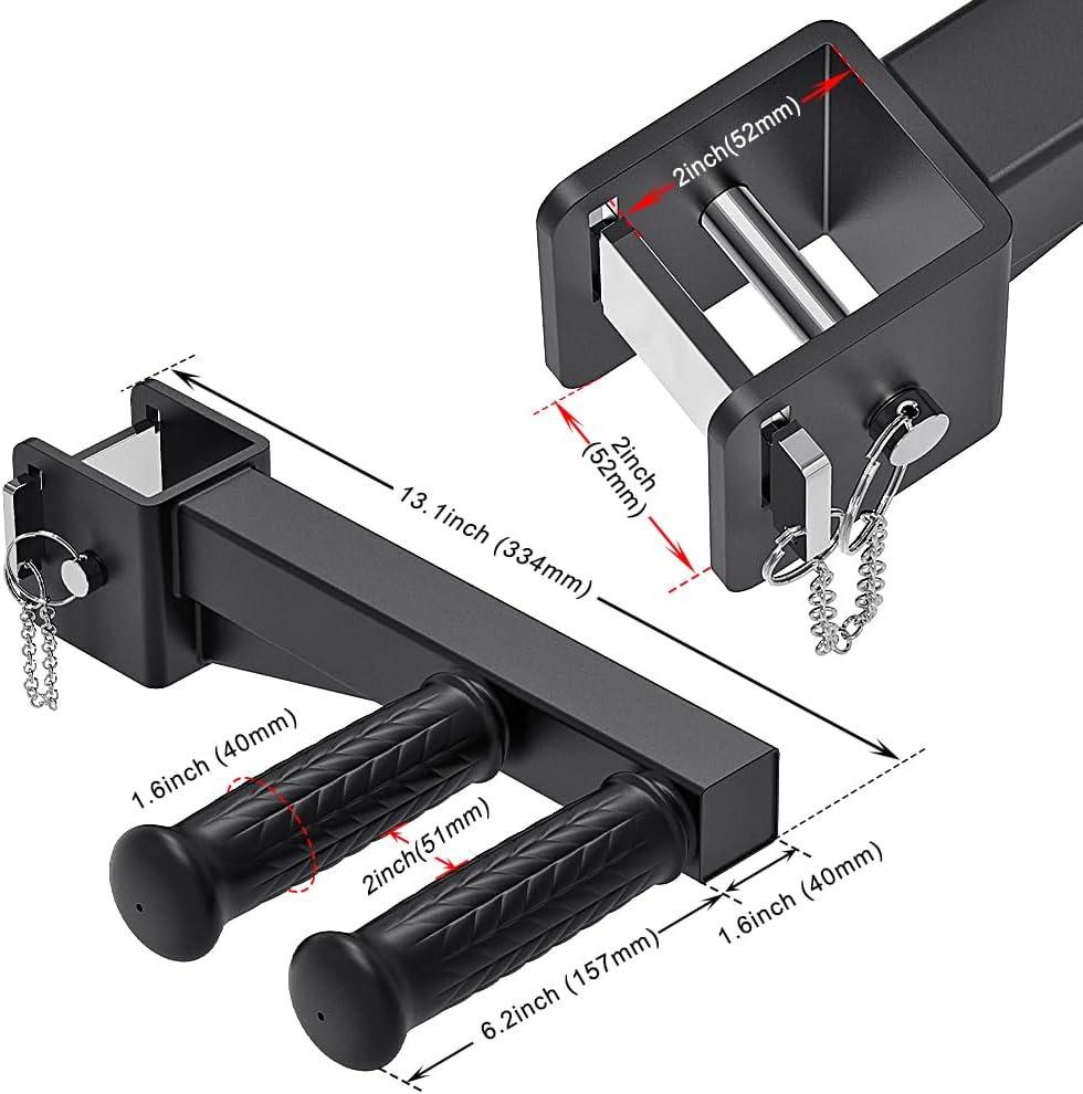 Dip-Stangen-Aufsatz für 2 x 2 Zoll und 3 x 3 Zoll Power Rack, rutschfeste breite und schmale Griffe,