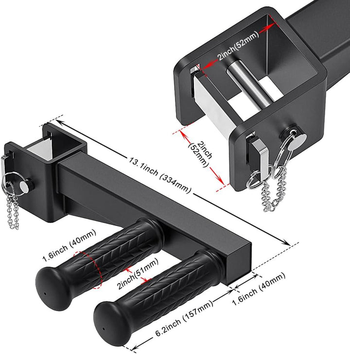 Dip-Stangen-Aufsatz für 2 x 2 Zoll und 3 x 3 Zoll Power Rack, rutschfeste breite und schmale Griffe,