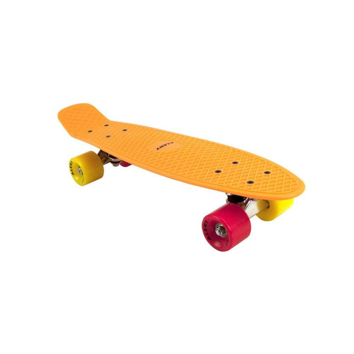 Sports Kinder Skateboard Funboard Neon Orange Bunte Räder Grösse 55cm ABEC 7 Kugellager