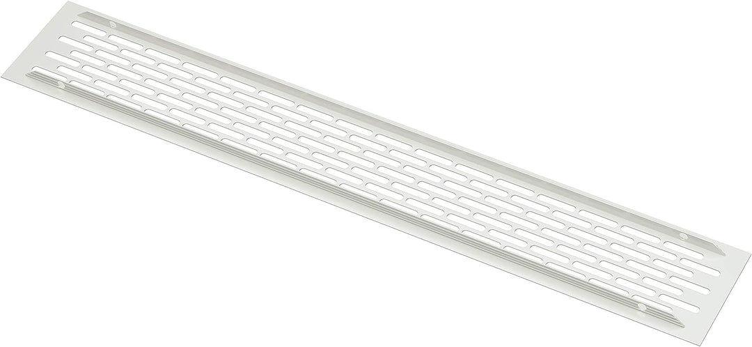 sossai® Aluminium Lüftungsgitter - Alucratis (4 Stück) | Rechteckig - Masse: 48 x 8 cm | Farbe: Weis