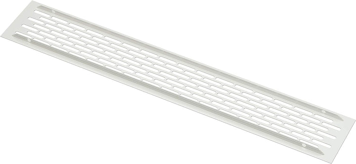 sossai® Aluminium Lüftungsgitter - Alucratis (4 Stück) | Rechteckig - Masse: 48 x 8 cm | Farbe: Weis