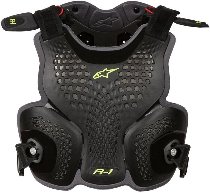 Alpinestars Brustpanzer A-1 Weiss/Schwarz/Rot M-L Schwarz, M-L Schwarz