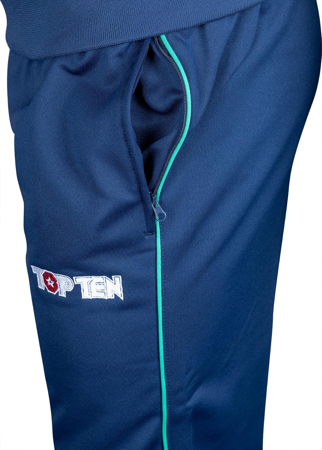 TOP TEN Fitnessanzug „Sporty“, S Blau - Gruen