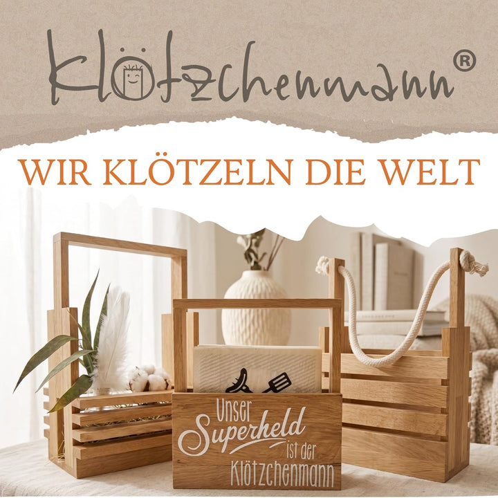 Klötzchenmann Bastelklötzchen ohne Klebeband 22x8x160 mm (Eiche 190 Stück), Eiche 190 Stück