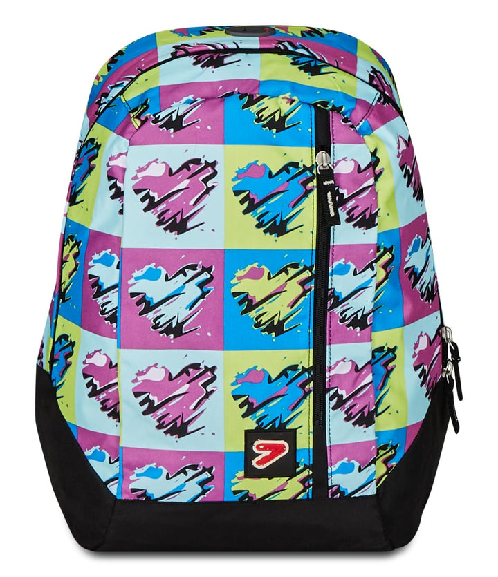 RUCKSACK SEVEN POP HEARTS Geräumige Schultasche für Teenager, Mädchen & Jungen, 2 wechselbare Muster