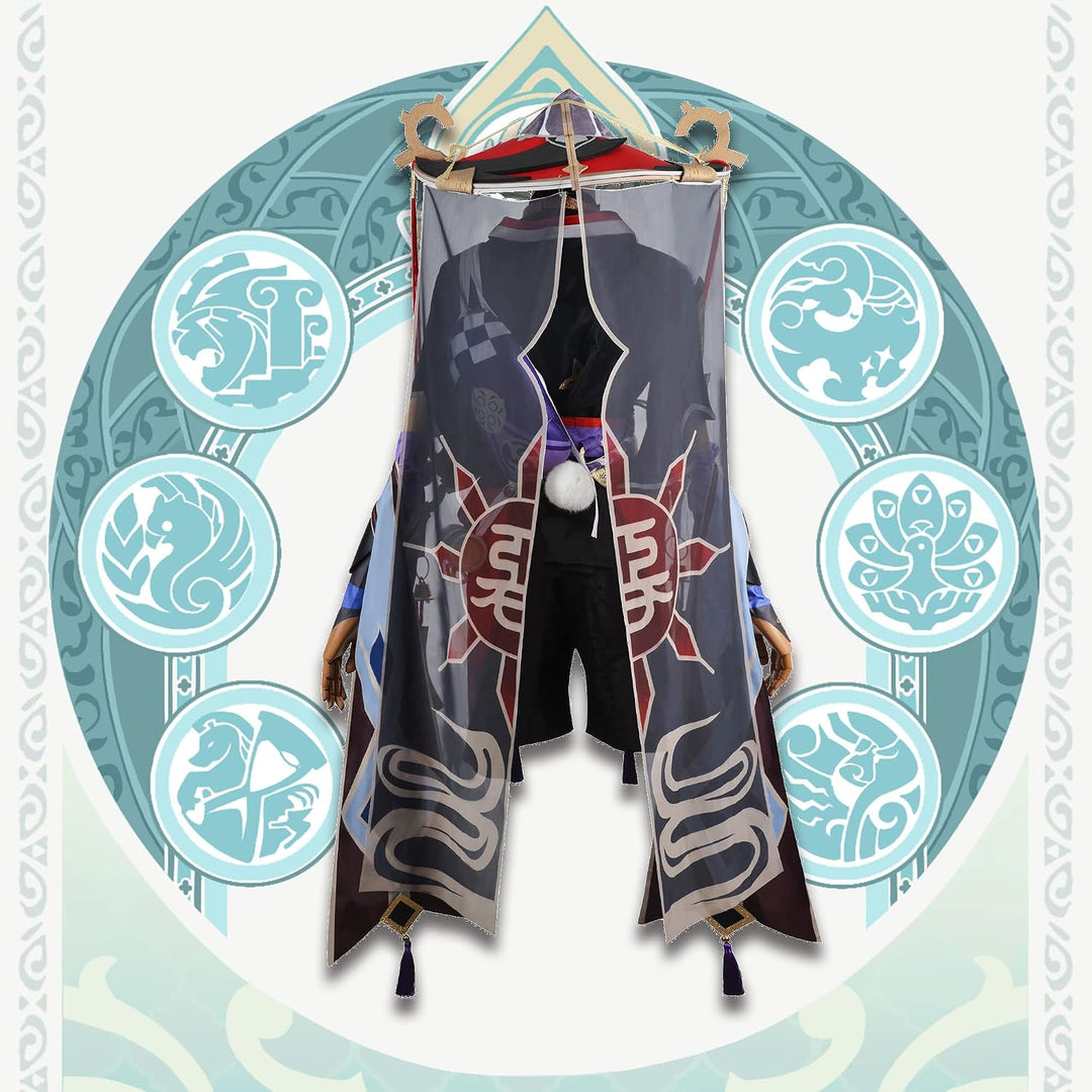 OSIAS Genshin Impact Cosplay Kostüm, verbesserte Version mit hochwertigen Stoffen, Accessoires und P