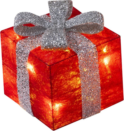Bambelaa! 3er Led Deko Geschenke Leucht Boxen Timer Weihnachts Dekoration Weihnachtsdeko Beleuchtet