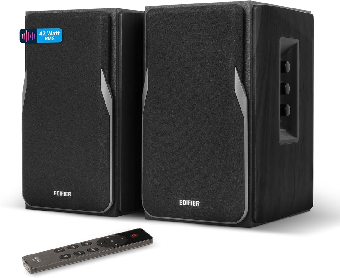 EDIFIER Studio R1380DB 2.0 Regallautsprecher-System (42 Watt) mit Bluetooth 5.1 (aptX). Infrarot-Fer