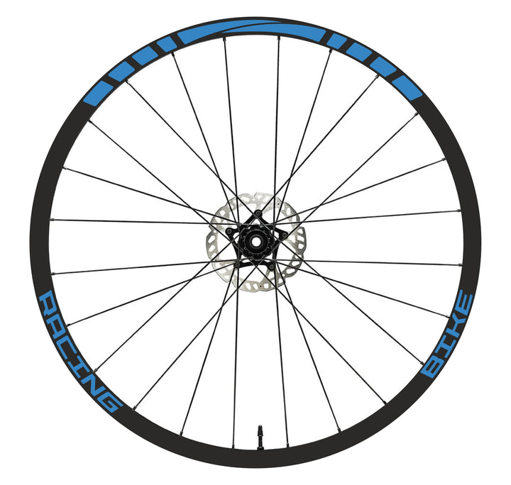 Aufkleber Felgen MTB 26" - 27,5" - 28-29" Zoll Rad Bike Sticker Racing Code B0141 (28-29 Zoll, Blau