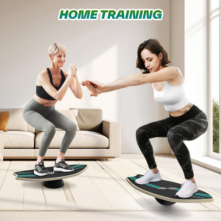Sportneer Surfin Balance Board Erwachsene 8-in-1 – Gleichgewichtstrainer mit Rolle, Gummiball &amp; Halb