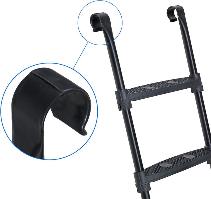 SONGMICS Trampolinleiter, rutschfeste Leiter für Trampoline, mit Metallgestell und Breiten Stufen, s