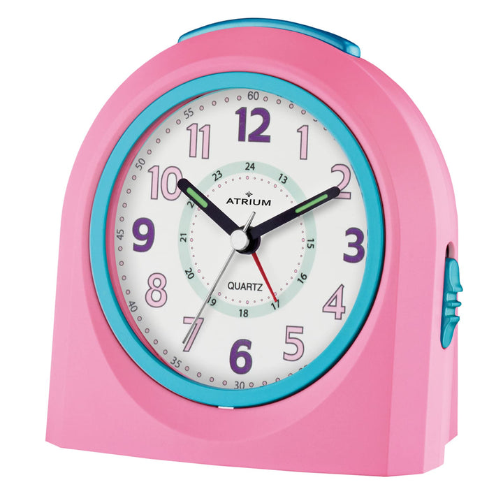 Atrium Kinderwecker Jugendwecker Analog Quarz mit Licht, Snooze &amp; schleichende Sekunde - leise ohne