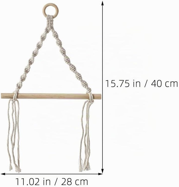 Cabilock Bohemian Makramee Handtuchhalter Aus Baumwollfaden 40X40Cm Wandbehang Für Badezimmer Deko U
