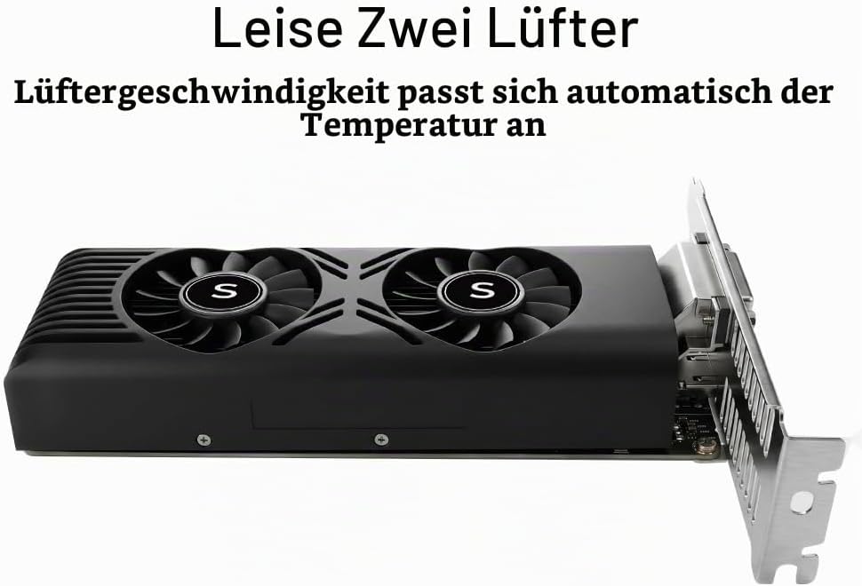 GTX 1050 Ti Grafikkarte für PC, 4GB GDDR5 128-bit, HDMI DisplayPort DVI-D, Computer GPU, Gaming Graf