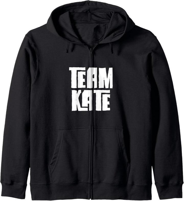 Team Kate Tochter Enkelin Mama Papa Sport Name Kapuzenjacke