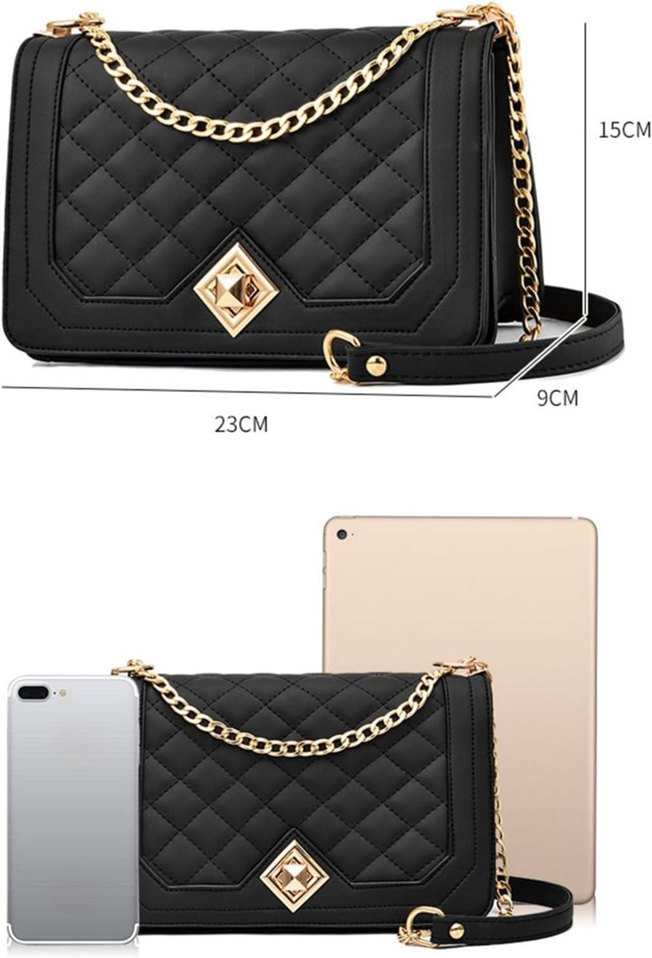 Travistar Kleine Umhängetasche, Damen, PU-Leder, Handtasche, Kette, Schultertasche, Messenger-Tasche