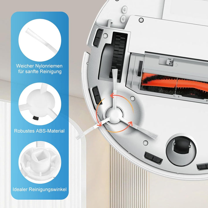 27 Stück Zubehör für Xiaomi X20+ Saugroboter, 2 Hauptbürste, 6 Staubbeutel, 4 Filter, 8 Wischtücher,